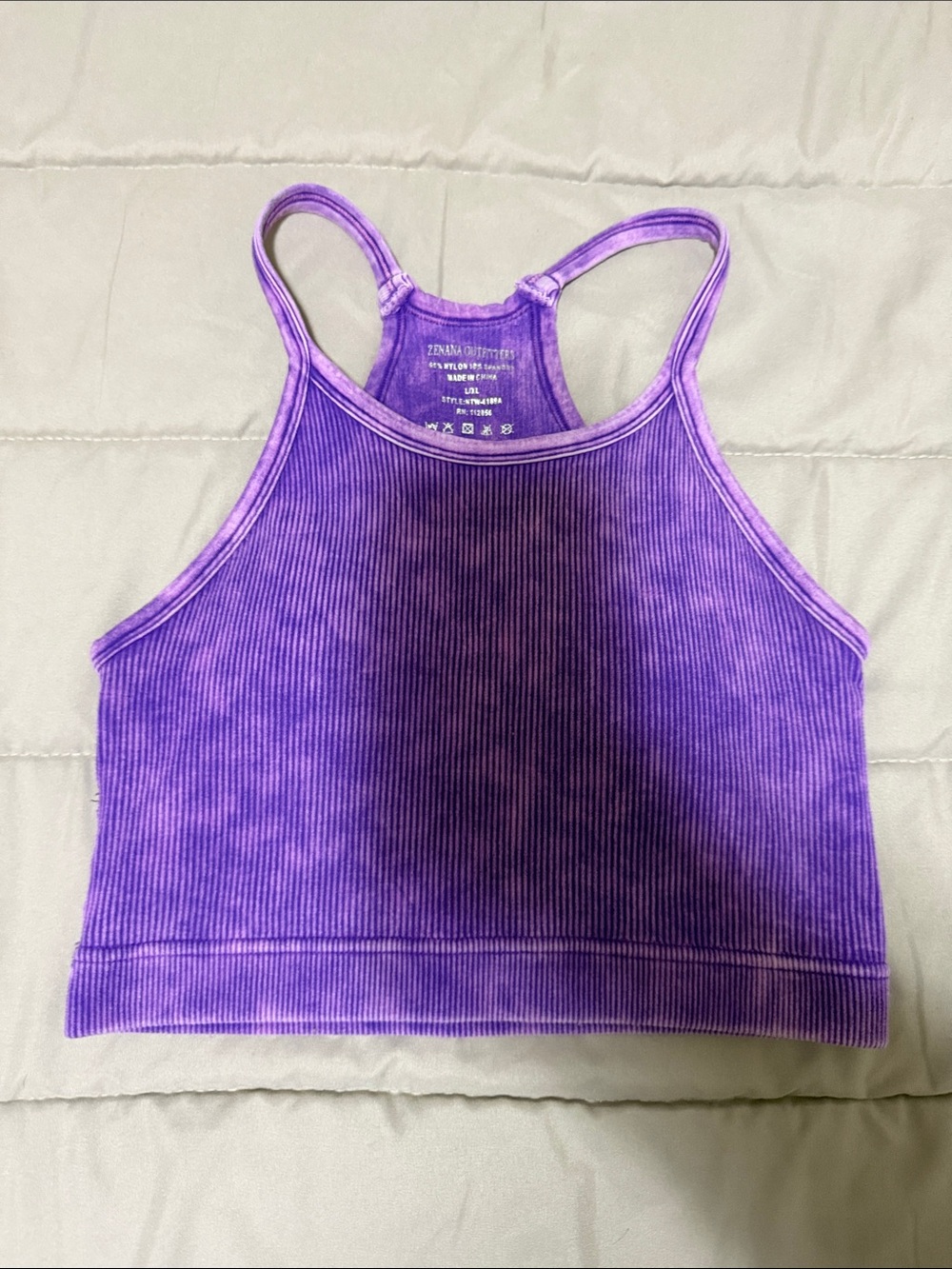 🫶🏼3 for $12!!🫶🏼Zenana Outfitters Purple Ribbed Racerback Crop